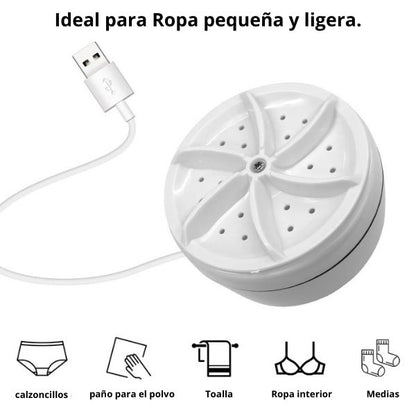 Mini lavadora portátil con turbina giratoria USB