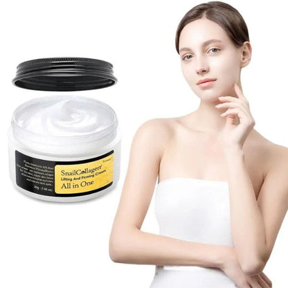 Crema facial de colágeno de caracol, esencia reparadora, hidratante, Alisador, crema iluminadora nutritiva.